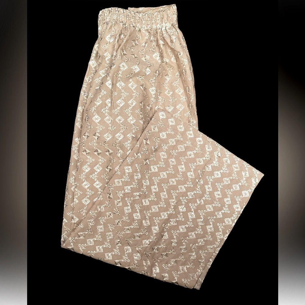 3/$13 Gold embroidered beach/summer pants.
